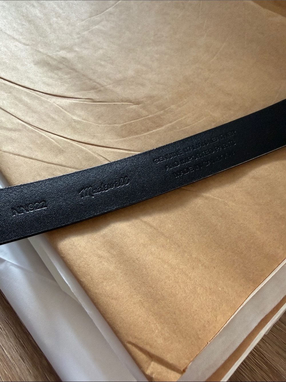 NWT: Madewell triple keeper belt in true black (M) - Picture 5 of 5